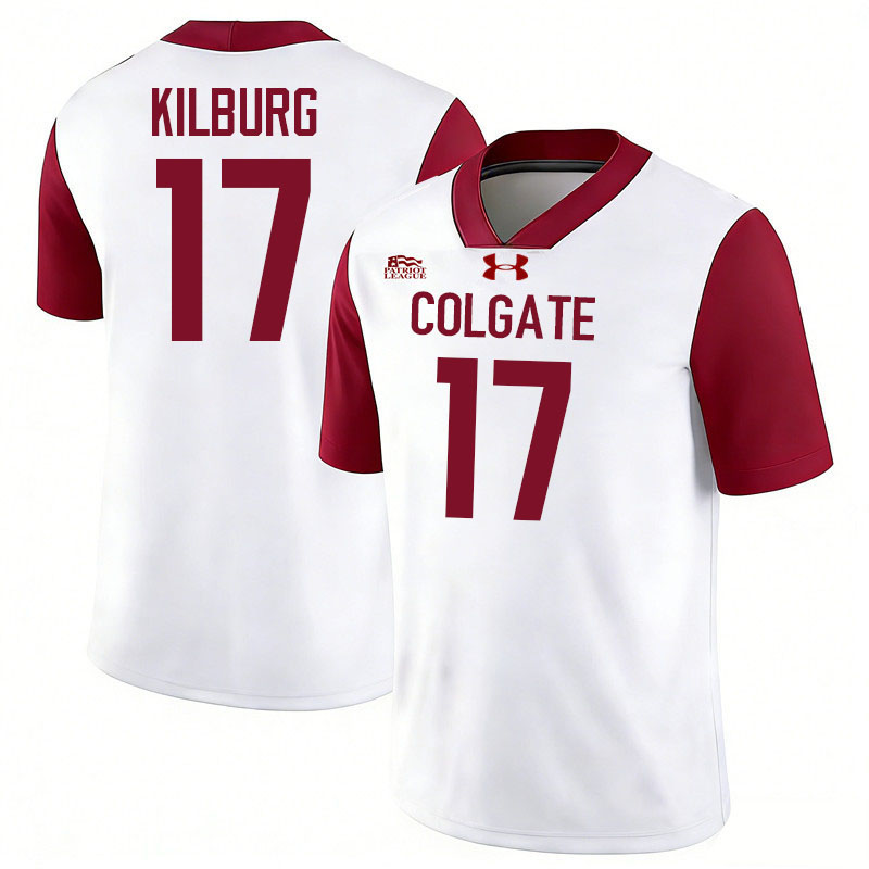 Colgate Raiders #17 Jackson Kilburg College Football Jerseys,Uniforms-White